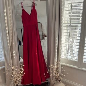 Sequin Hearts Red Maxi Dress